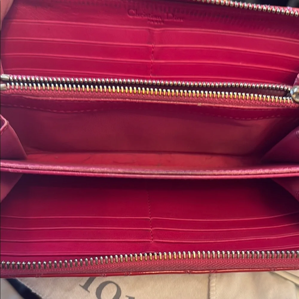 Dior Red Patent Leather Wallet